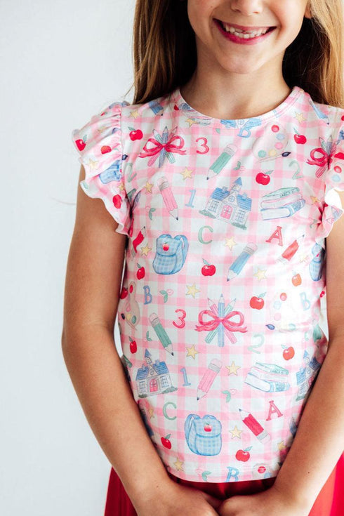 school-days-s-s-ruffle-tee Mila & Rose - Sophia's StyleRuffle Tee S/S-1