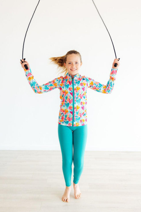 heart-hustle-full-zip-ruffle-active-jacket Mila & Rose - Sophia's StyleActive Jacket-1