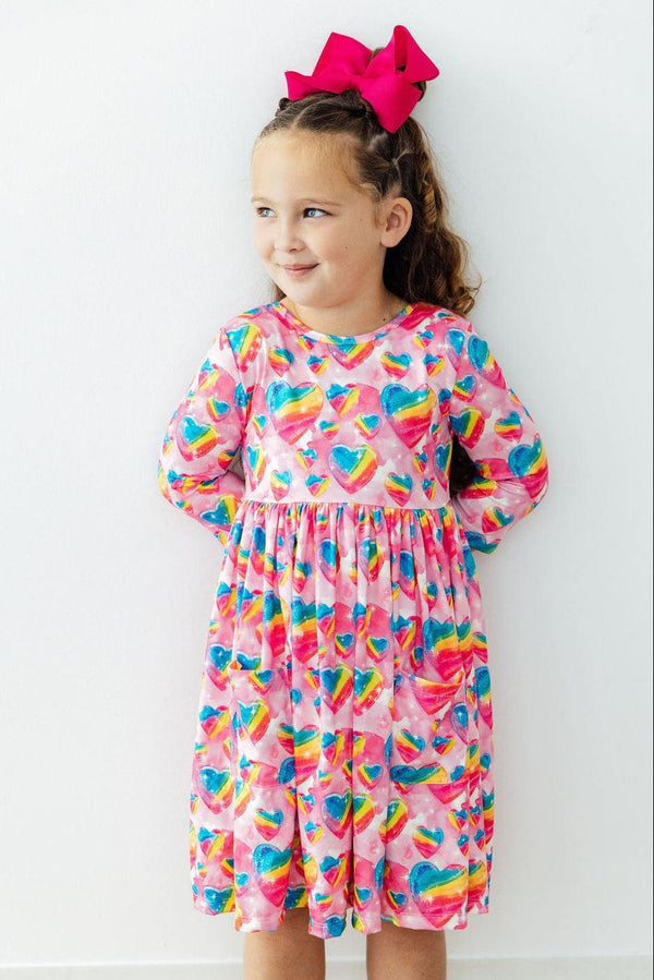 sugar-spice-3-4-sleeve-pocket-twirl-dress-Sophia's StyleTwirl Pocket Dress 3/4-1