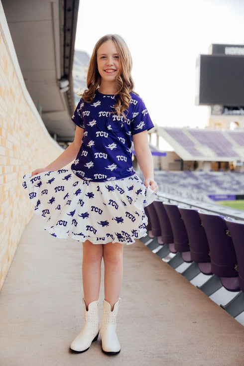 tcu-purple-frog-ruffle-pocket-tee Mila & Rose - Sophia's Style-6