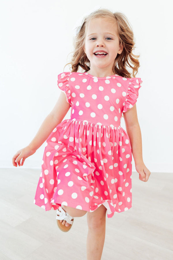 pink-polka-dots-flutter-sleeve-twirl-dress-Mila&Rose-Sophia's StyleTwirl Dress Flutter-1