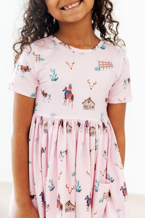 pink-ranch-hand-s-s-pocket-twirl-dress-Mila&Rose-Sophia's StyleTwirl Pocket Dress S/S-1