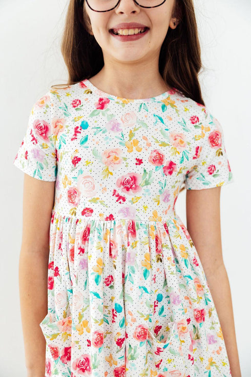 painted-posies-s-s-pocket-twirl-dress-Mila&Rose-Sophia's StyleTwirl Pocket Dress S/S-1