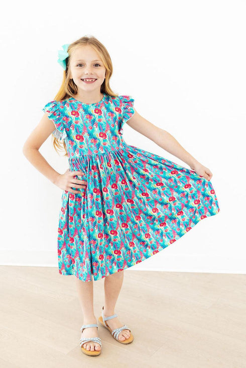 lovely-llamas-flutter-sleeve-twirl-dress-Mila&Rose-Sophia's Style-3