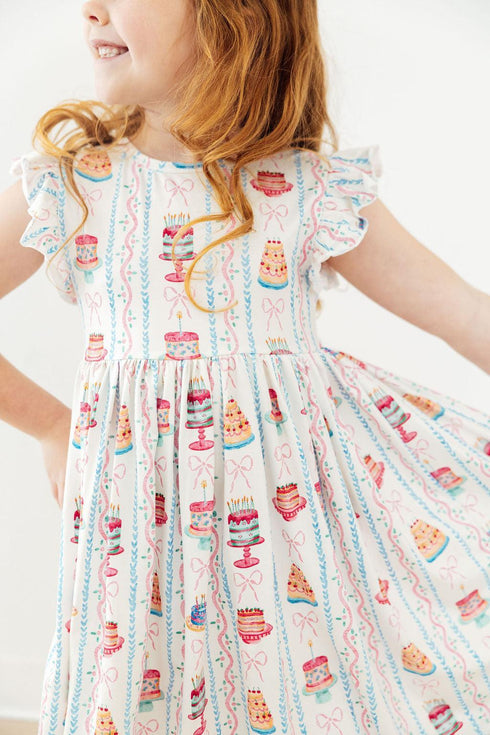 birthday-cakes-flutter-sleeve-twirl-dress-Mila&Rose-Sophia's StyleTwirl Dress Flutter-1