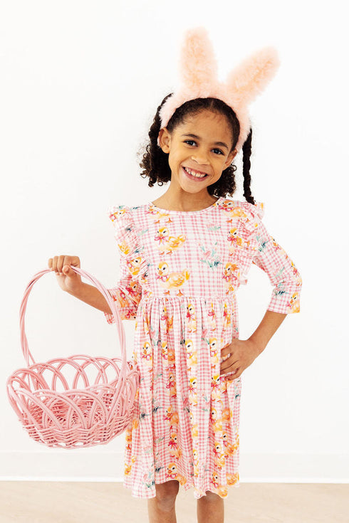 daisy-ducklings-3-4-sleeve-ruffle-twirl-dress-Mila&Rose-Sophia's Style-2