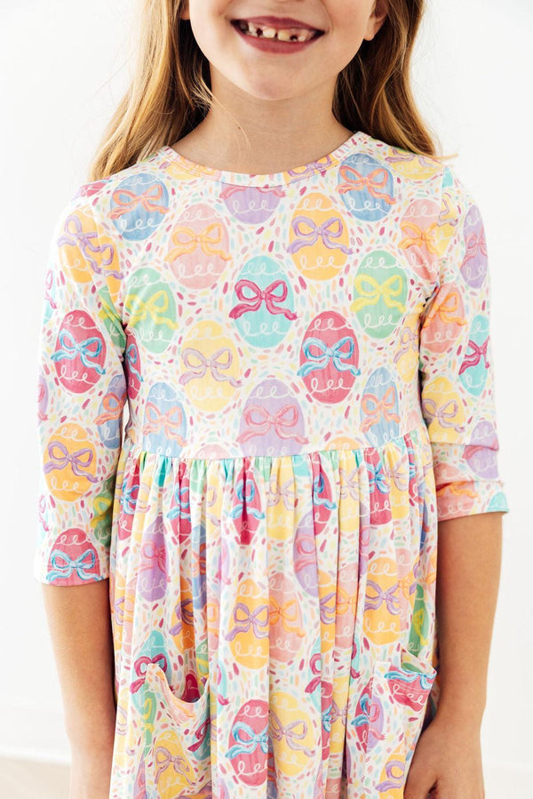 egg-stra-cute-3-4-sleeve-pocket-twirl-dress-Mila&Rose-Sophia's StyleTwirl Pocket Dress 3/4-1
