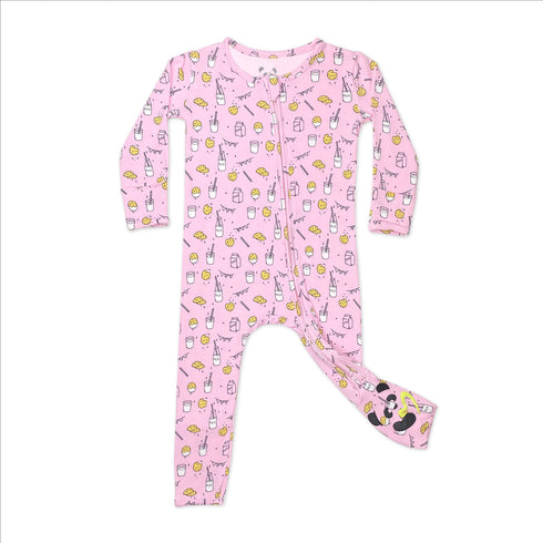 milk-and-cookies-pink-bamboo-convertible-footie-bellabu-bear - Sophia's Style -3