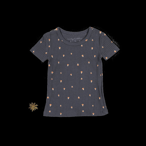 the-printed-short-sleeve-tee-steel-mushroom Lovely Littles - Sophia's StyleShort Sleeve Tee-1