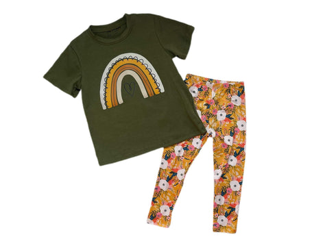 golden-floral-leggings-just-for-littles®️ - Sophia's Style -6