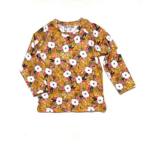 golden-floral-shirt-just-for-littles®️ - Sophia's Style -2