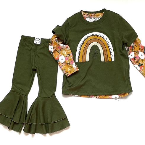 golden-floral-shirt-just-for-littles®️ - Sophia's Style -8