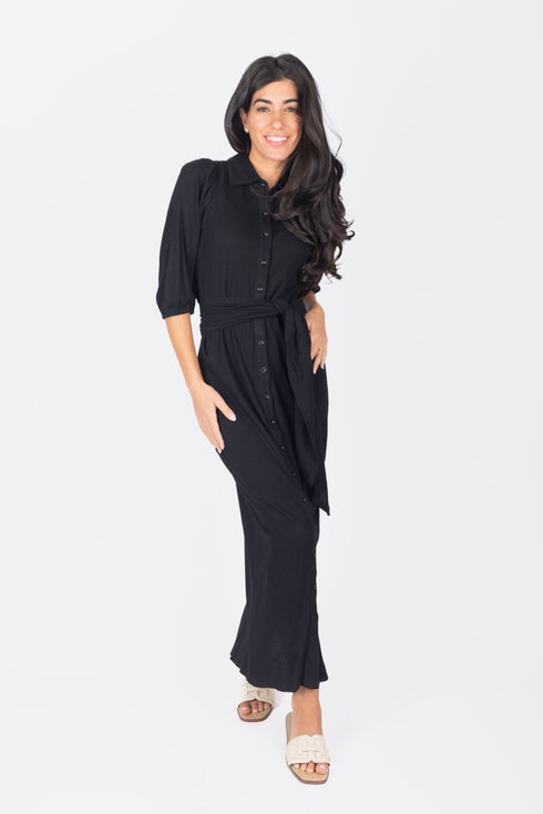 naomi-dress-3-4-sleeves-black Yakira Bella Sophia's Style-womens-sizes-XS-1