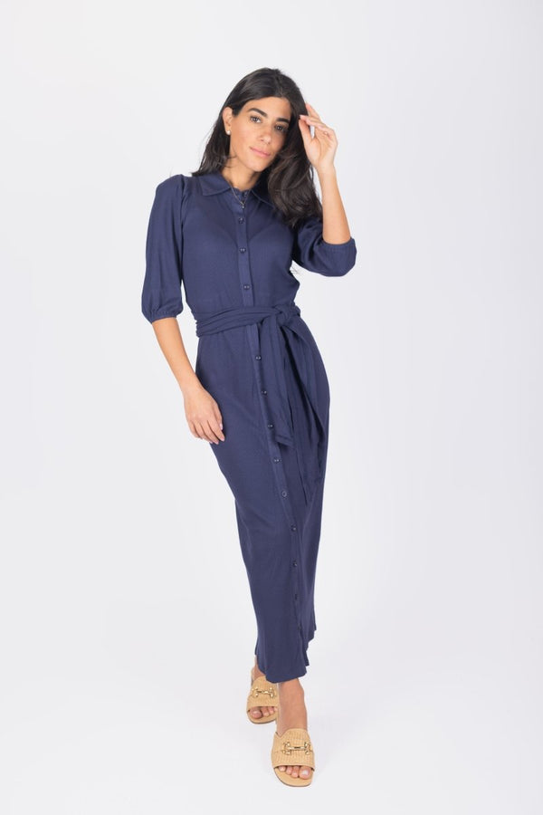 naomi-dress-3-4-sleeves-navy Yakira Bella Sophia's Style-womens-sizes-XS-1