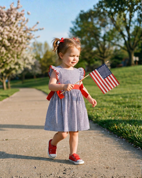 navy-blue-stripe-and-red-ruffle-bow-dress-lil-cactus-sophias-style-3