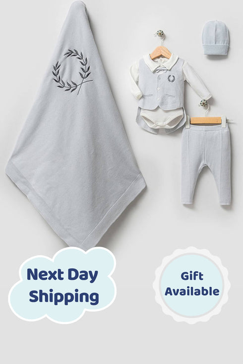 kevin-baby-blue-knit-newborn-coming-home-set-5-pcs-THA Dressing at Sophia's StyleNewborn Homecoming Set-1