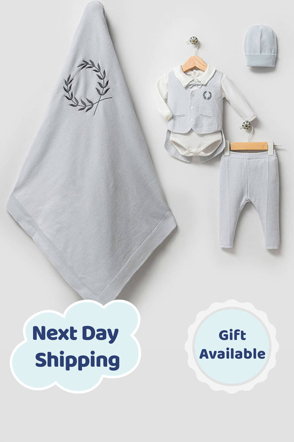 kevin-baby-blue-knit-newborn-coming-home-set-5-pcs-THA Dressing at Sophia's StyleNewborn Homecoming Set-1