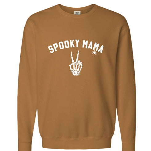 womens-spooky-mama-comfort-colors-crewneck-sweatshirt Sophia's Style-5