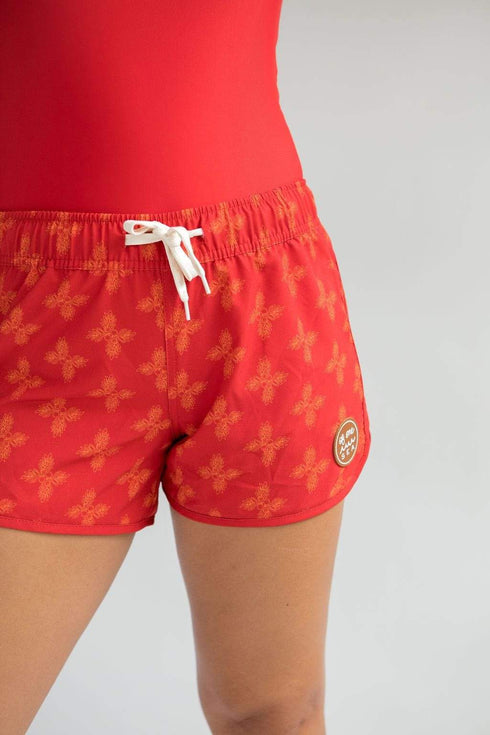 womens-boardie-watershorts-in-red-breadfruit-bandana-of-one-sea - Sophia's Style -2