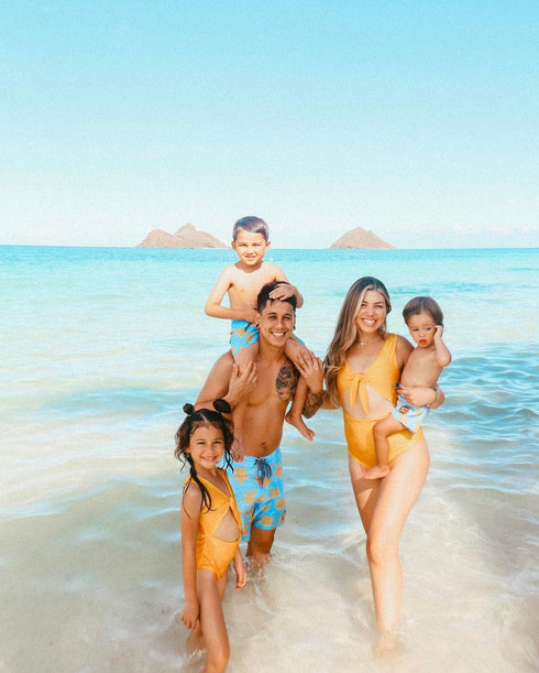 womens-cutout-one-piece-in-yellow-ohia-lehua-print-of-one-sea - Sophia's Style -4