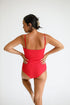 womens-strappy-one-piece-in-red-ribbed-of-one-sea - Sophia's Style -3