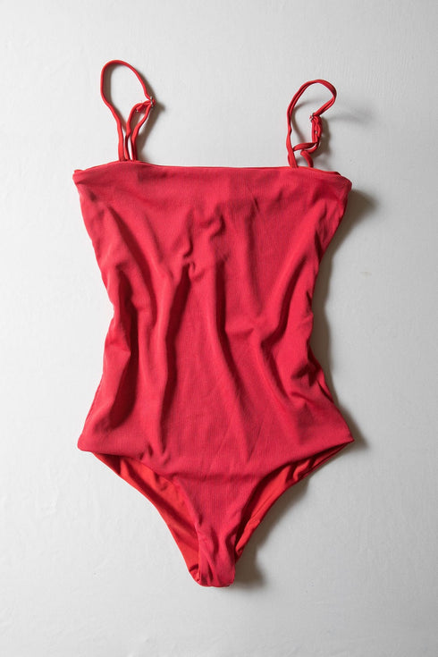 womens-strappy-one-piece-in-red-ribbed-of-one-sea - Sophia's Style -5