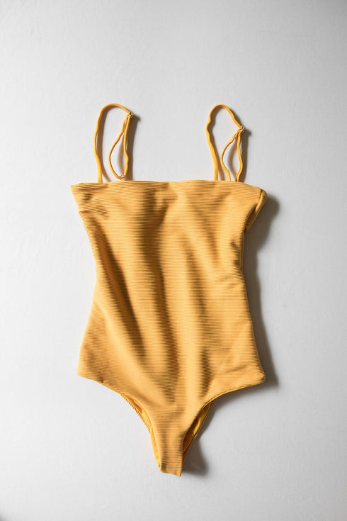 womens-strappy-one-piece-in-yellow-ribbed-of-one-sea - Sophia's Style -4