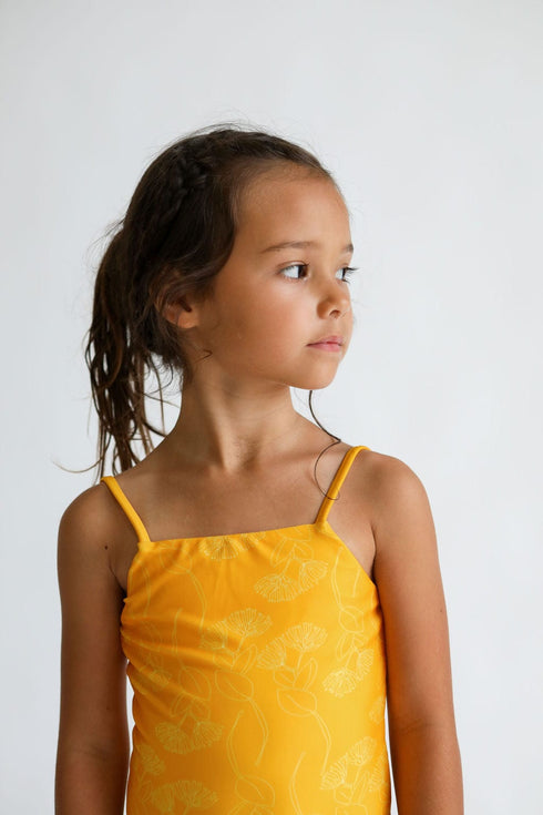 girls-strappy-one-piece-in-yellow-ohia-print-of-one-sea - Sophia's Style Kids-1