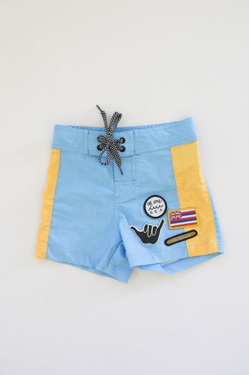 kid-s-townshorts-in-light-blue-and-yellow-colorblock-patch-of-one-sea - Sophia's Style Kids-1