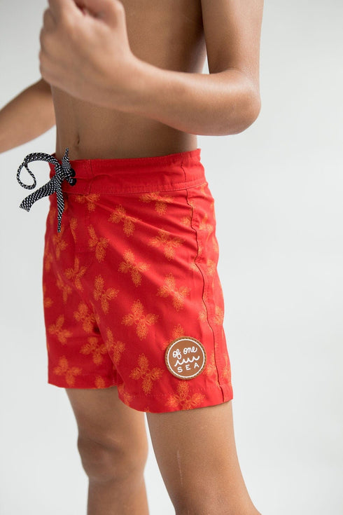 kid-s-townshorts-in-red-breadfruit-bandana-of-one-sea - Sophia's Style -7