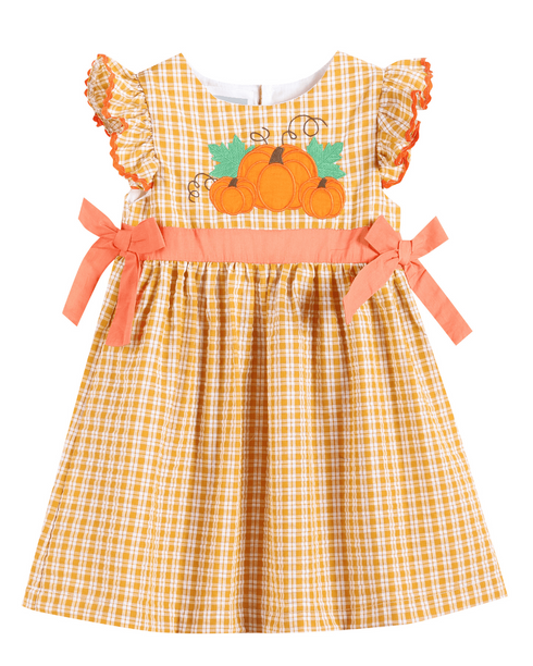 orange-gingham-ruffle-pumpkin-bow-dress-lil-cactus-sophias-styleDress-1