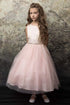 Petite Adele Girls Floral Jacquard Tulle High Low Hem Christmas Dress 2T-12 - SophiasStyle.com