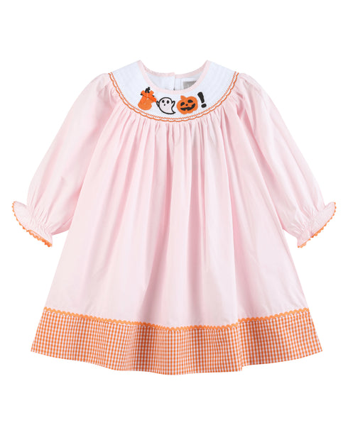pink-and-orange-gingham-boo-smocked-bishop-dress-lil-cactus-sophias-styleBishop Dress-1
