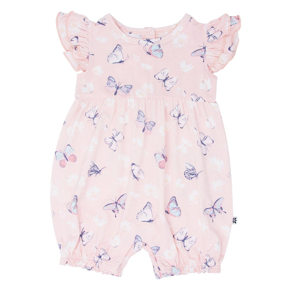 pink-butterfly-daisy-bamboo-ruffle-romper Sweet Bamboo - Sophia's Stylebaby daywear-1