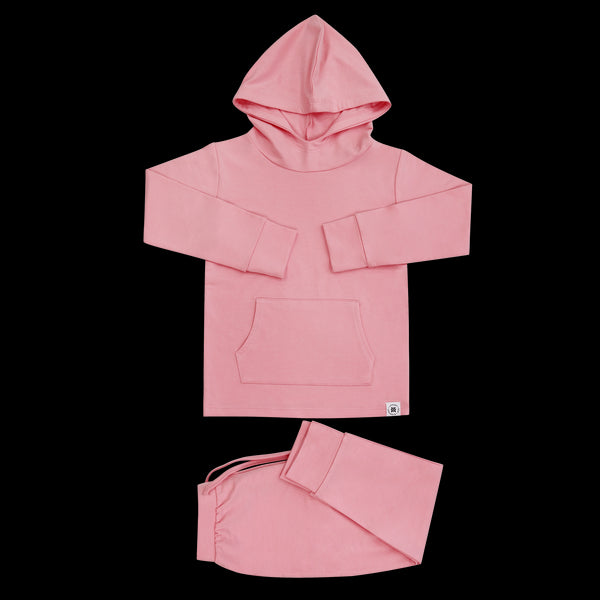 Pink Peony Hooded Jogger Set