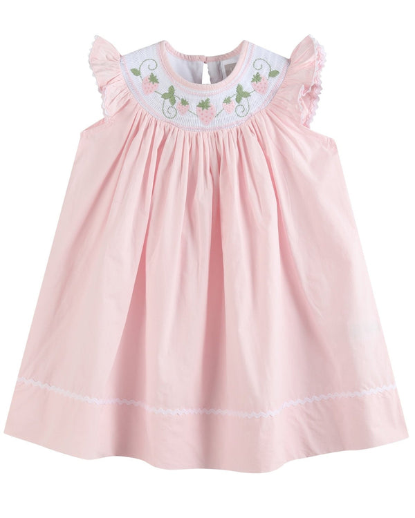 pink-strawberry-vine-smocked-bishop-dress-lil-cactus-sophias-styleBishop Dress-1
