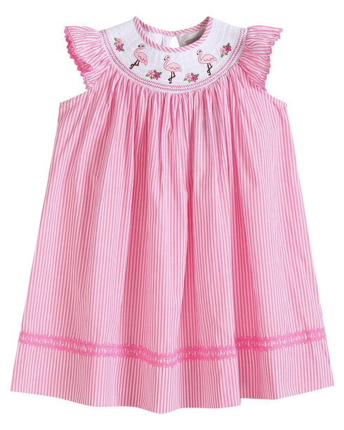 pink-striped-flamingo-smocked-bishop-dress-lil-cactus-sophias-styleBishop Dress-1