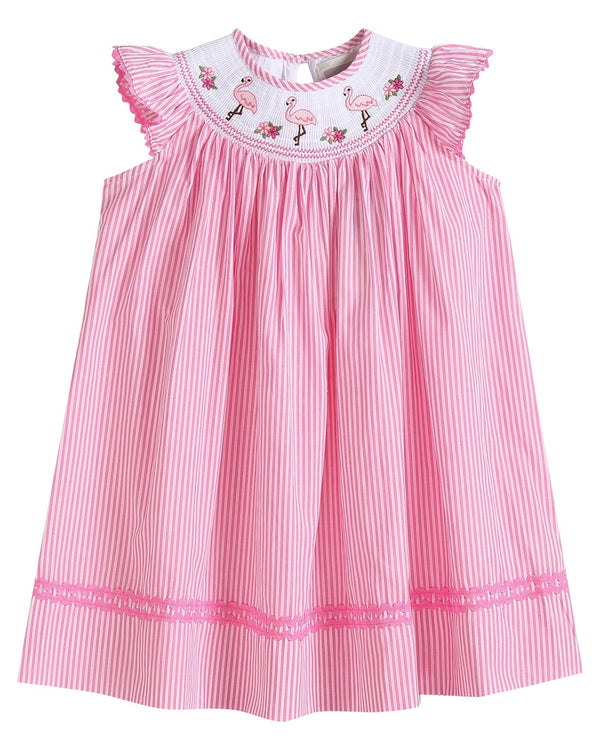 pink-striped-flamingo-smocked-bishop-dress-lil-cactus-sophias-styleBishop Dress-1