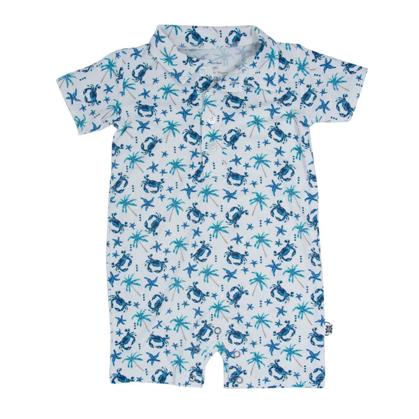 blue-crabs-polo-romper Sweet Bamboo - Sophia's StyleRompers-1