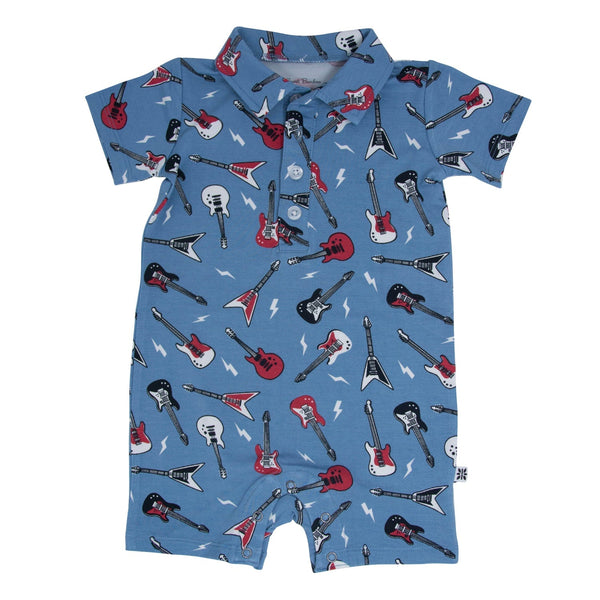 polo-romper-rock-n-roll-blue Sweet Bamboo - Sophia's StyleRompers-1