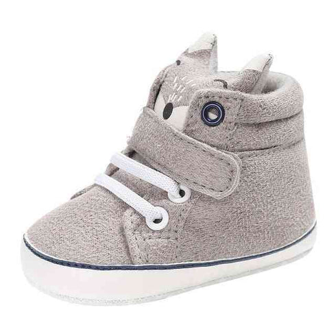 baby-animal-first-walkers-gray-fox Grookz Shoes - Sophia's Style-1