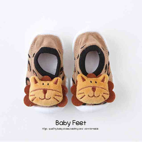 baby-doll-sock-shoes-brown-lion Grookz Shoes - Sophia's StyleBest Seller-1