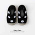 baby-sock-shoes-black-w-spots Grookz Shoes - Sophia's Style-1