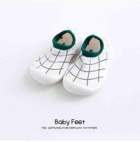 baby-sock-shoes-green-modern-lines Grookz Shoes - Sophia's Style-1