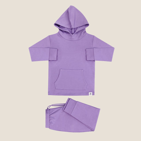 Purple Lily Hooded Jogger Set