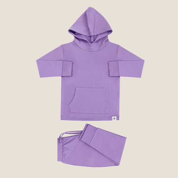 Purple Lily Hooded Jogger Set