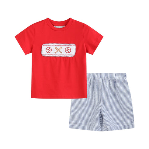 red-and-blue-baseball-smocked-shirt-and-shorts-set-lil-cactus-sophias-styleTop and Short Set-1