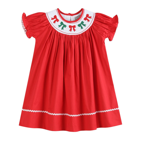 red-christmas-bows-smocked-bishop-dress-lil-cactus-sophias-styleDress-1