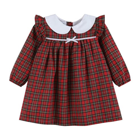 red-christmas-plaid-colllared-ruffle-dress-lil-cactus-sophias-style-1