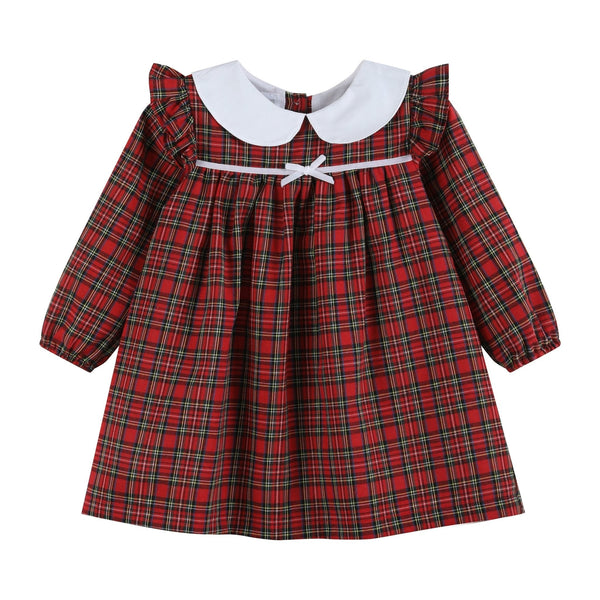 red-christmas-plaid-colllared-ruffle-dress-lil-cactus-sophias-style-1